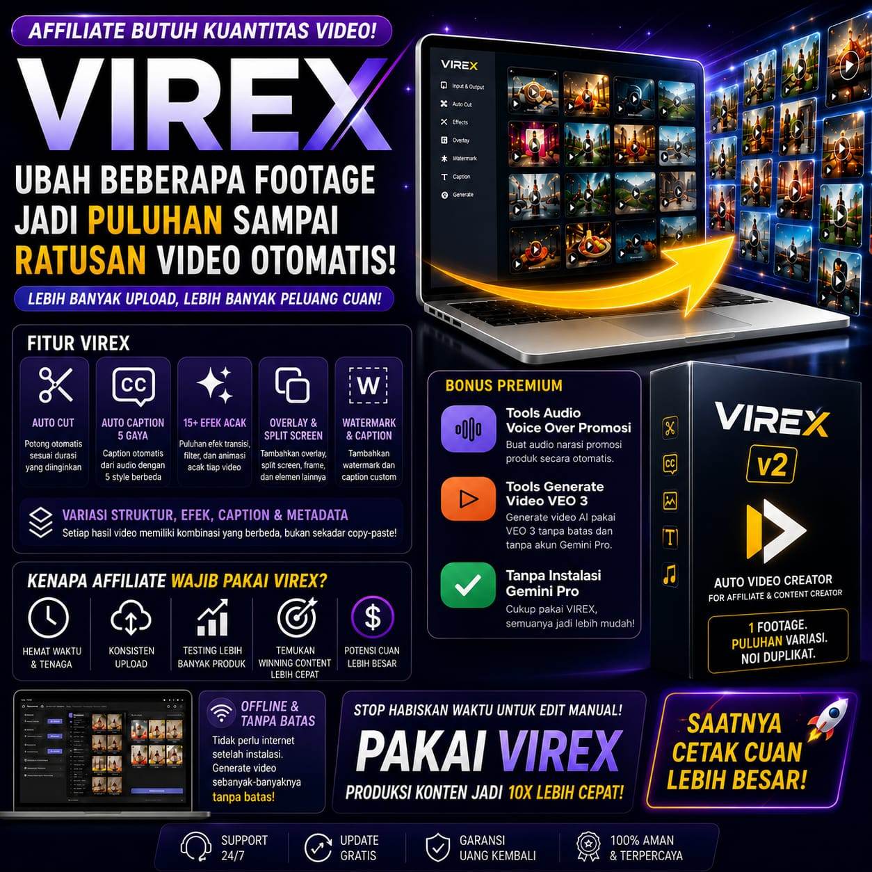 TOOLS Bikin Puluhan & Ratusan Video Otomatis